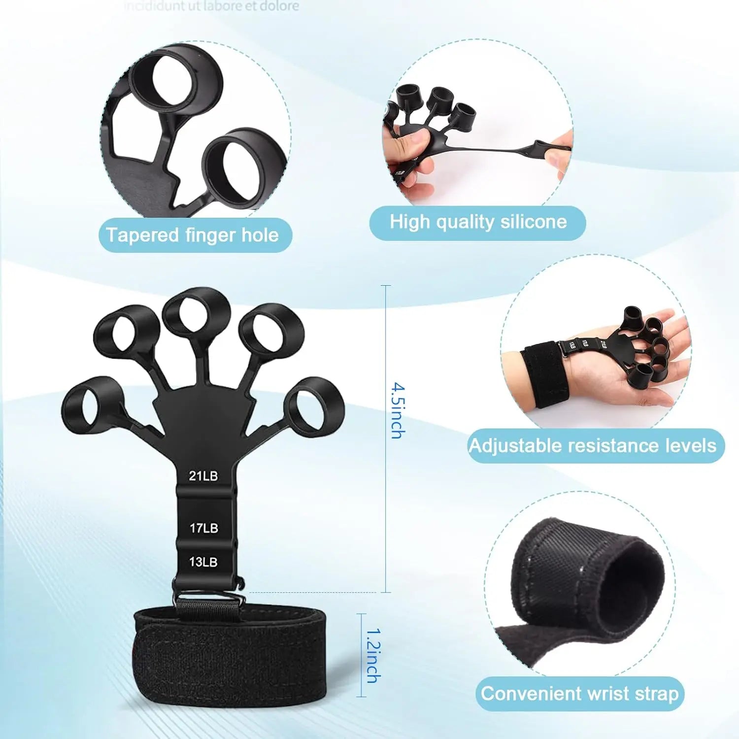 Hand Grip Trainer Kit – 4-in-1 Set for Forearm & Finger Strength