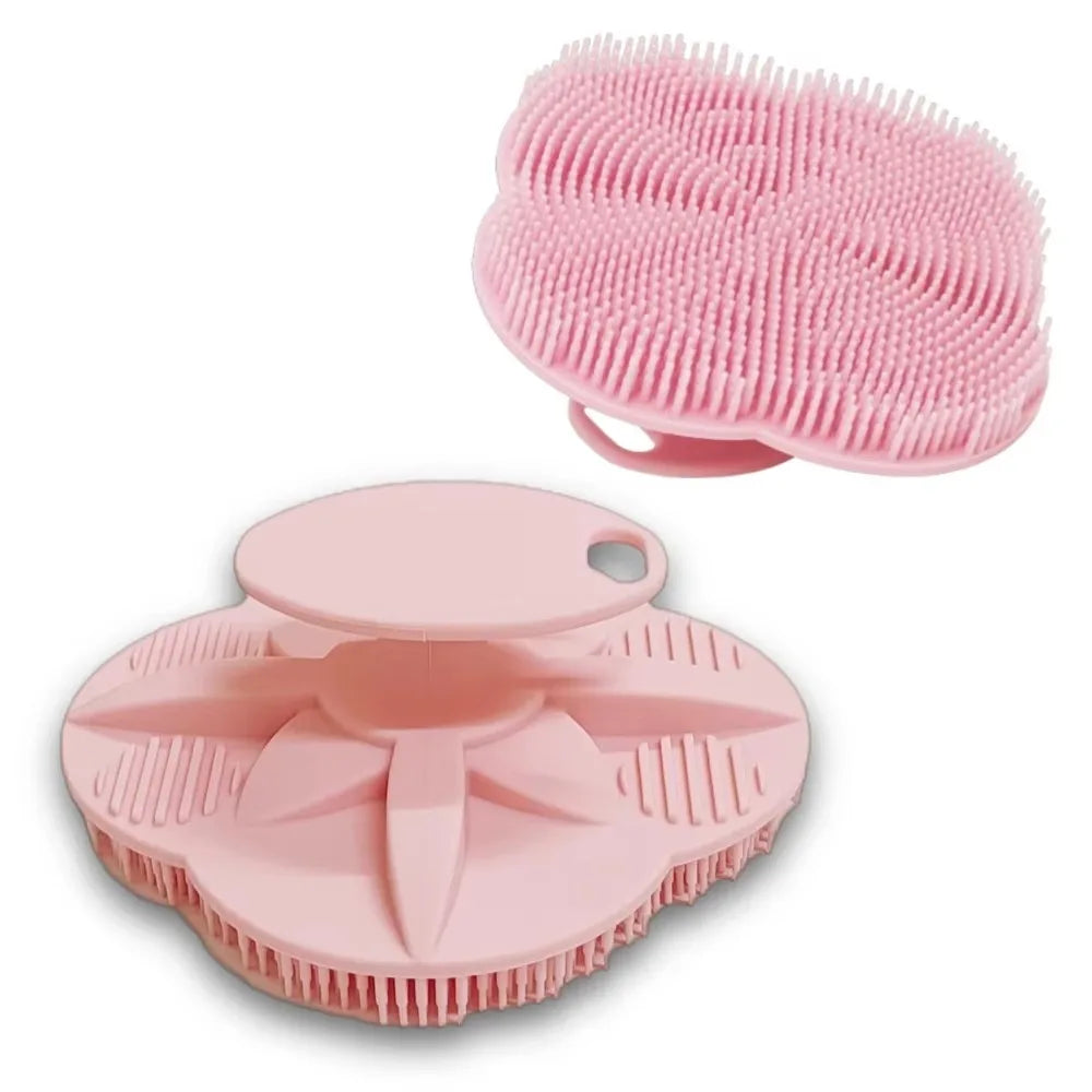 2-in-1 Silicone Shower Brush – Body Scrubber & Scalp Massager
