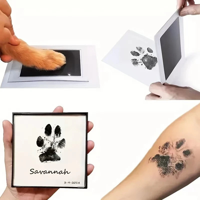 Pet Paw Print Kit – Clean Touch Ink Pad for Dogs & Cats