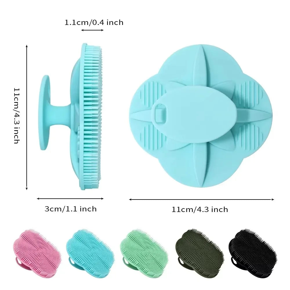 2-in-1 Silicone Shower Brush – Body Scrubber & Scalp Massager