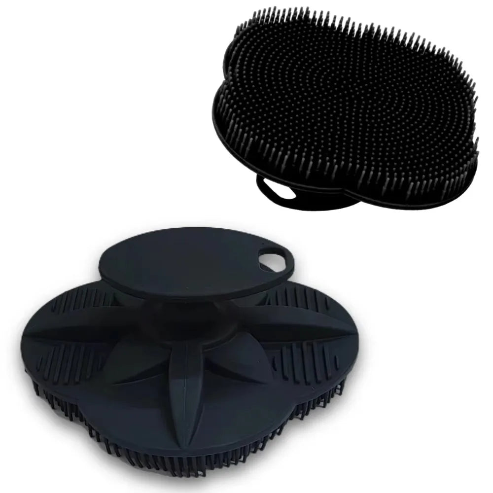 2-in-1 Silicone Shower Brush – Body Scrubber & Scalp Massager