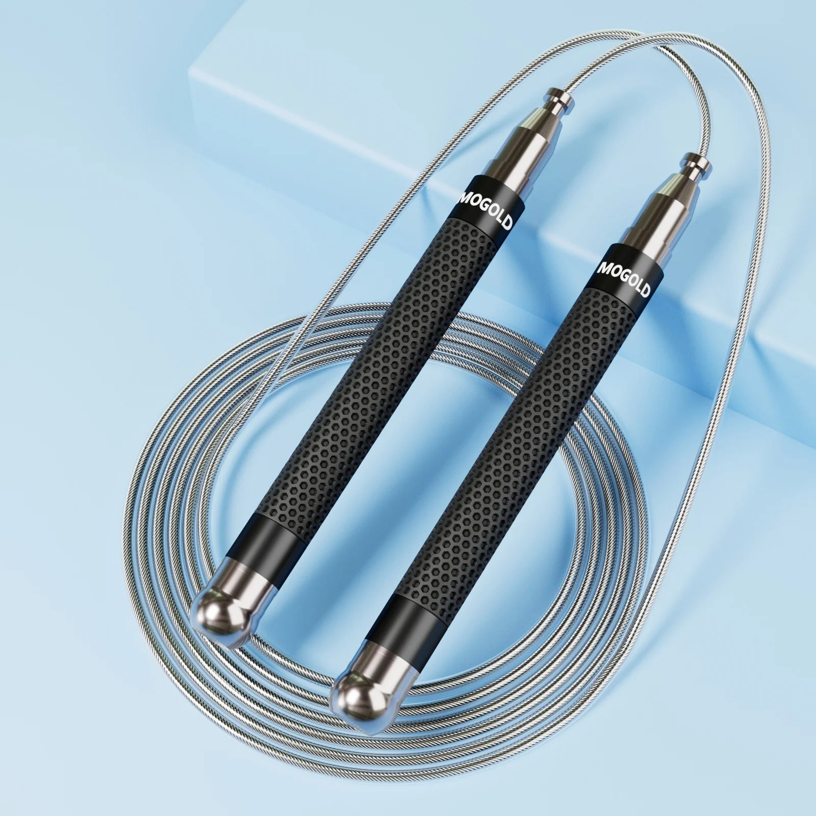 Adjustable Metal Jump Rope – Anti-Slip Handles for Cardio Training