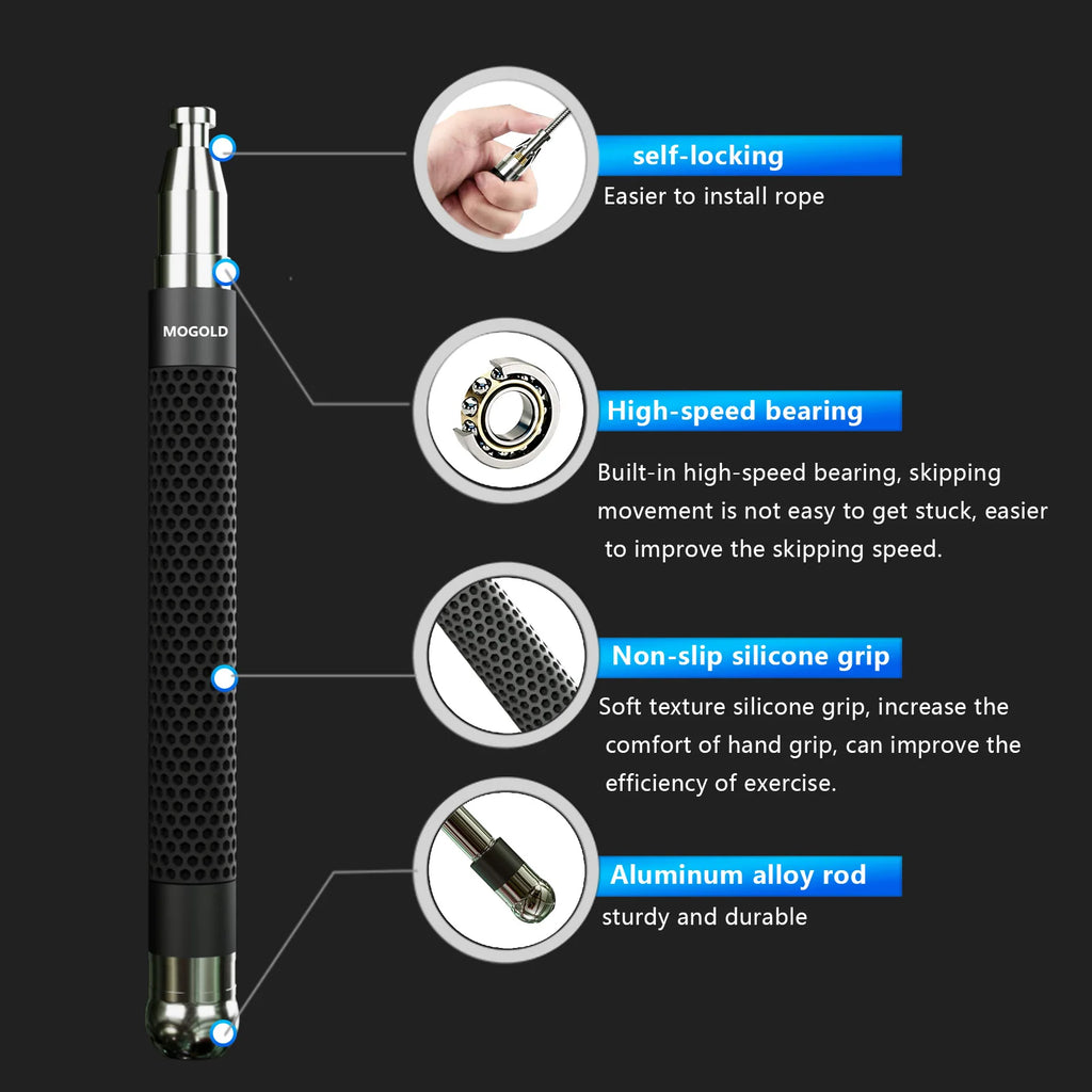 Adjustable Metal Jump Rope – Anti-Slip Handles for Cardio Training