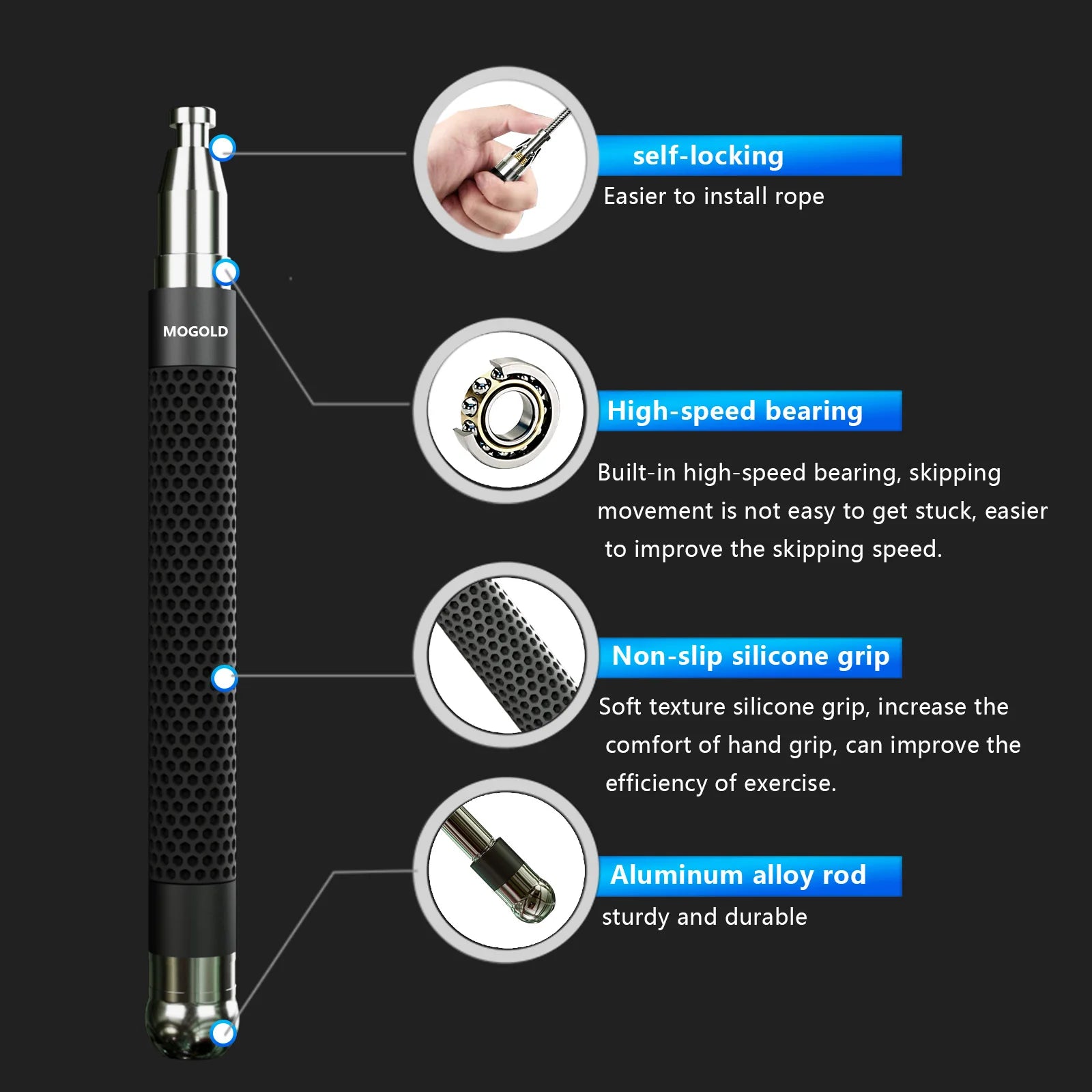 Adjustable Metal Jump Rope – Anti-Slip Handles for Cardio Training