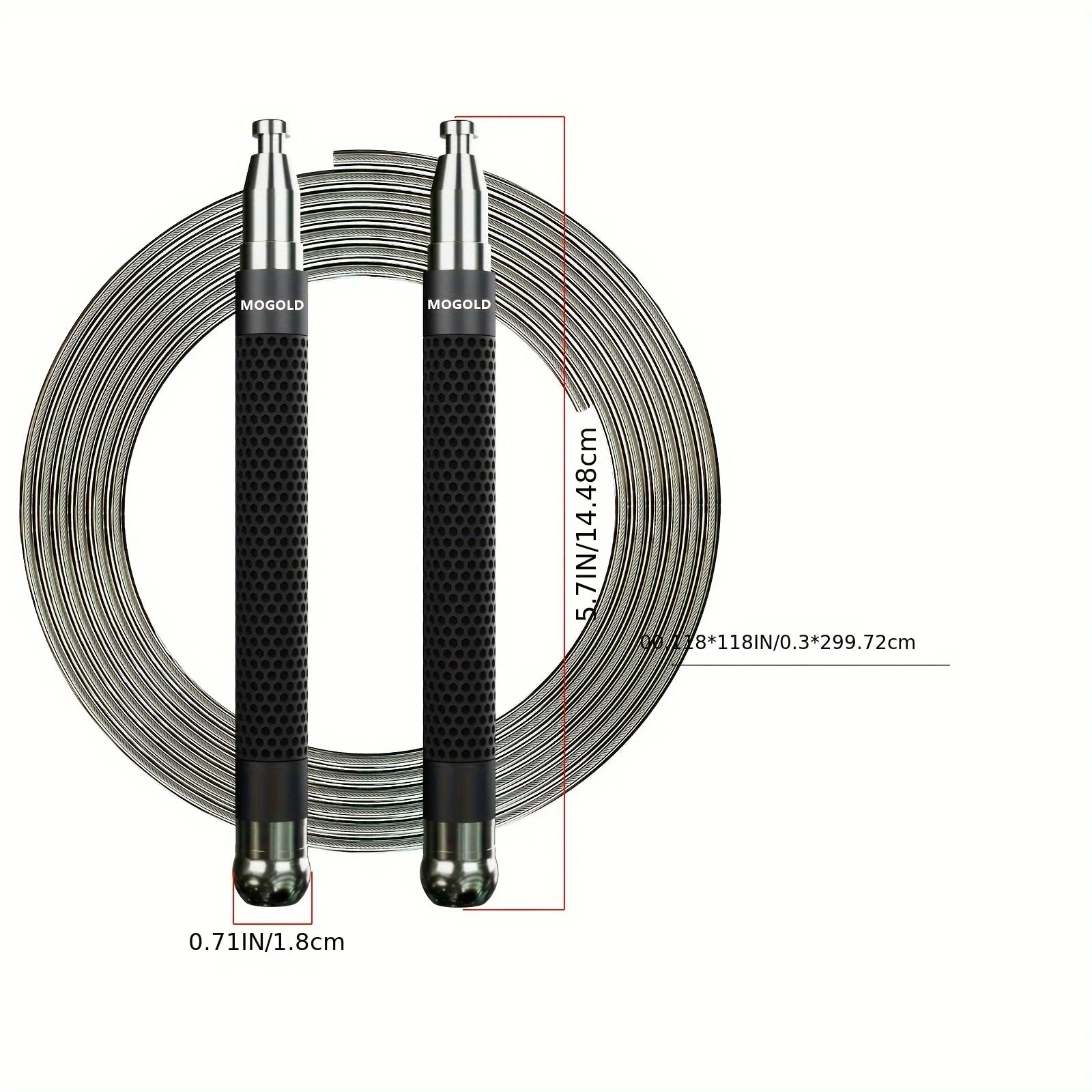 Adjustable Metal Jump Rope – Anti-Slip Handles for Cardio Training