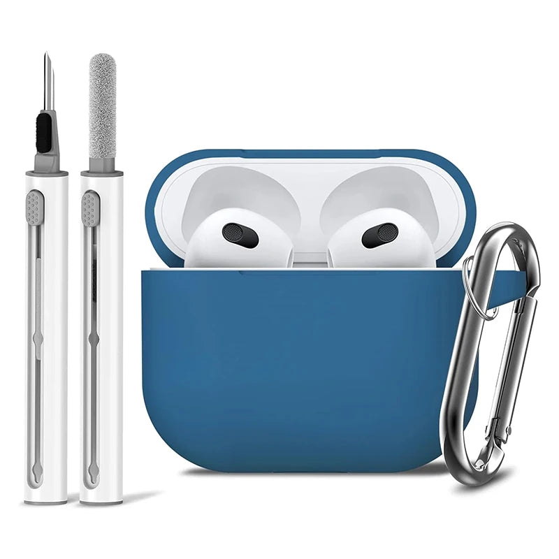 Protective Silicone Case for AirPods 3 – With Hook & Cleaner Kit