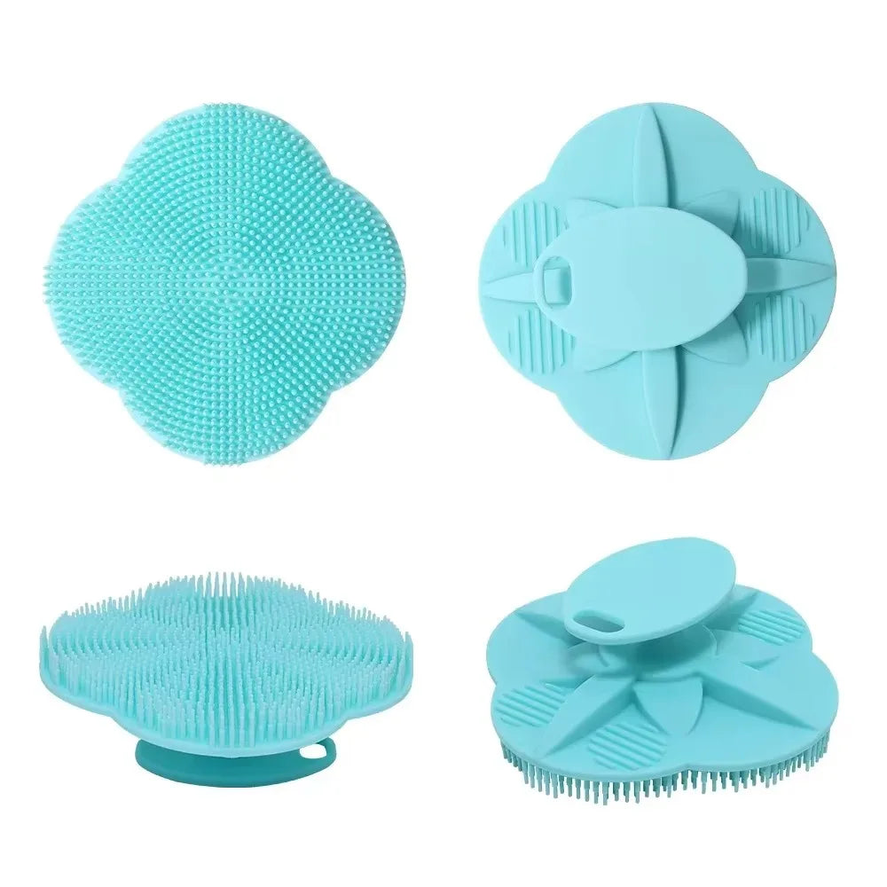 2-in-1 Silicone Shower Brush – Body Scrubber & Scalp Massager