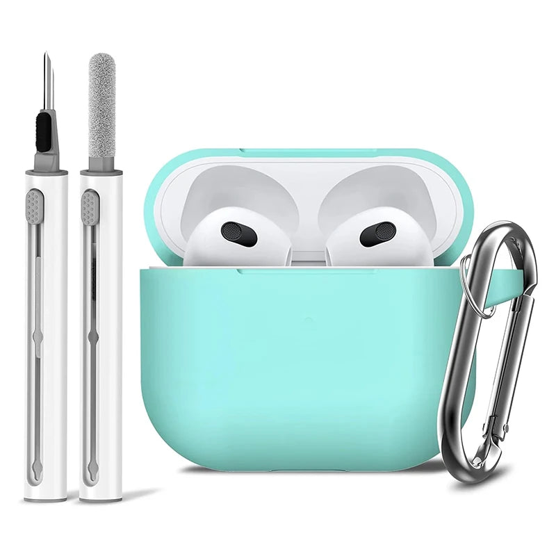 Protective Silicone Case for AirPods 3 – With Hook & Cleaner Kit