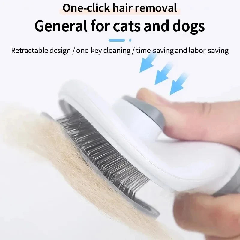 Self-Cleaning Pet Grooming Brush – Hair Remover for Dogs & Cats