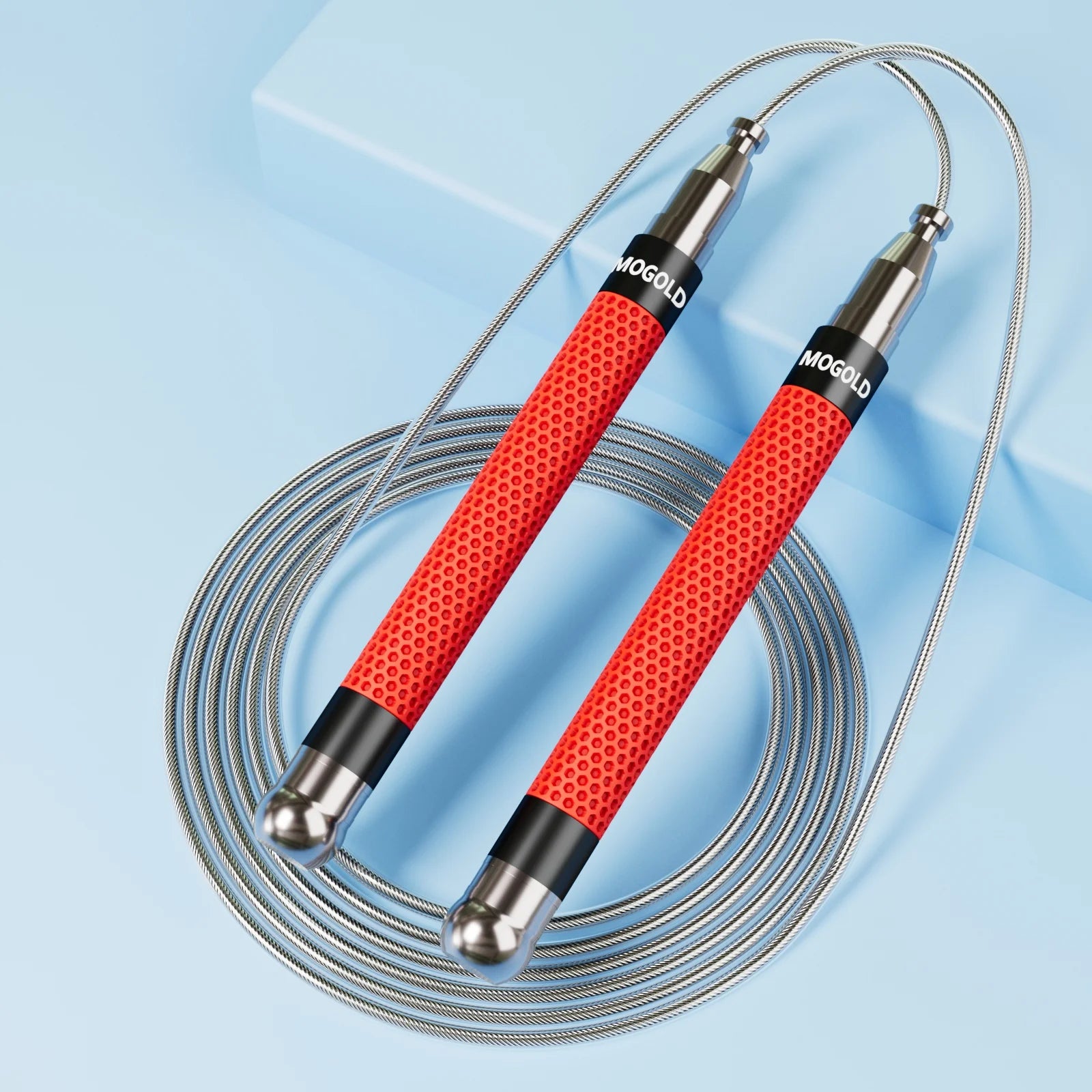 Adjustable Metal Jump Rope – Anti-Slip Handles for Cardio Training