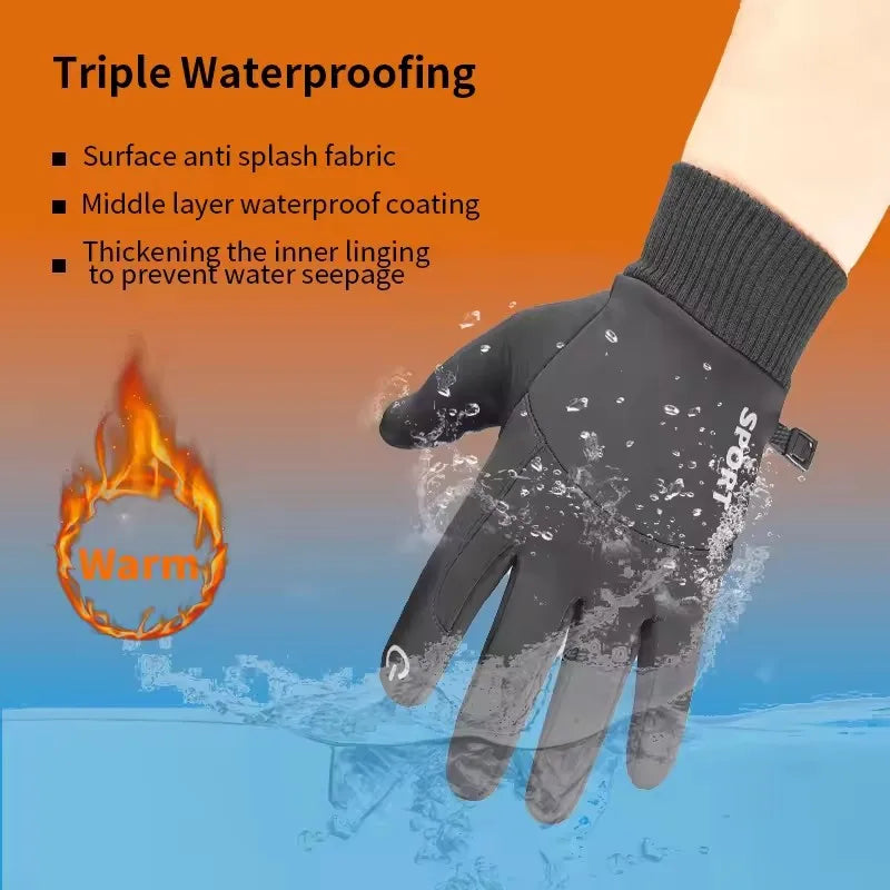 Waterproof Touchscreen Winter Gloves – Warm, Anti-Slip & Windproof