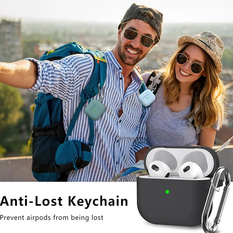Protective Silicone Case for AirPods 3 – With Hook & Cleaner Kit