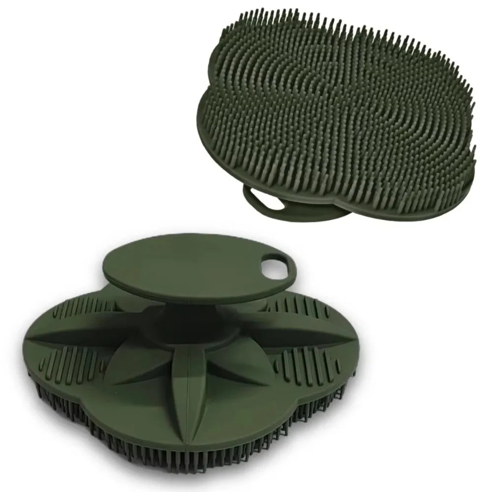 2-in-1 Silicone Shower Brush – Body Scrubber & Scalp Massager