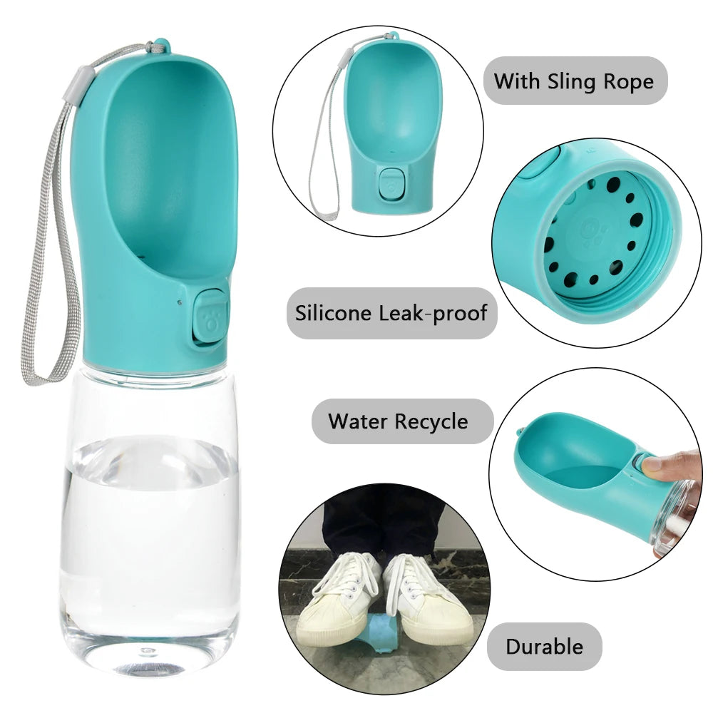 Portable Pet Water Bottle – Leakproof Outdoor Travel Bowl