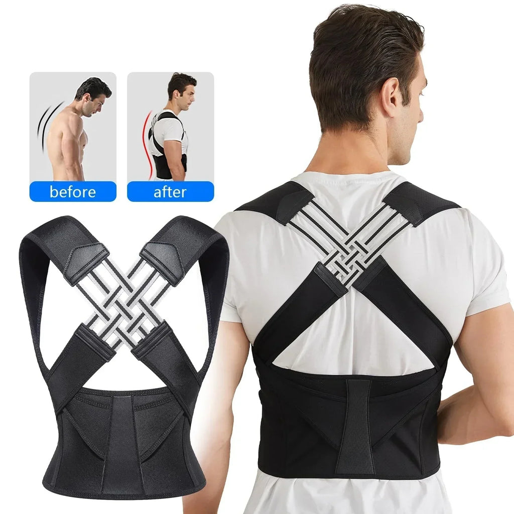 Posture Corrector – Adjustable Back & Shoulder Brace for Men & Women