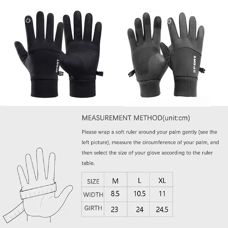 Waterproof Touchscreen Winter Gloves – Warm, Anti-Slip & Windproof