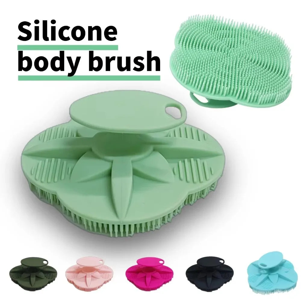 2-in-1 Silicone Shower Brush – Body Scrubber & Scalp Massager